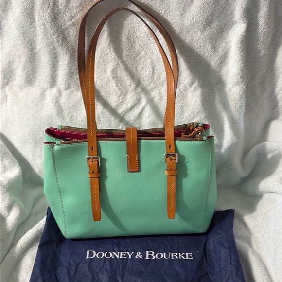 Dooney & Bourke Claremont Miller Leather Seafoam Green Purse. Great Condition. - Picture 9 of 16